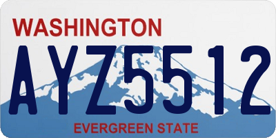 WA license plate AYZ5512