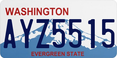 WA license plate AYZ5515