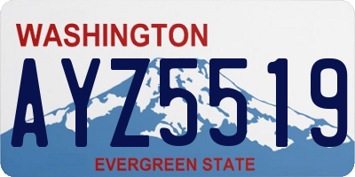 WA license plate AYZ5519