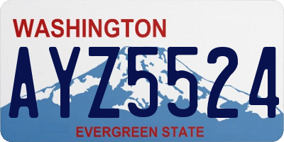 WA license plate AYZ5524