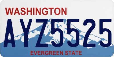 WA license plate AYZ5525