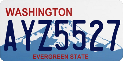 WA license plate AYZ5527