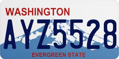 WA license plate AYZ5528