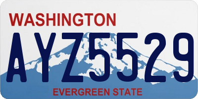 WA license plate AYZ5529