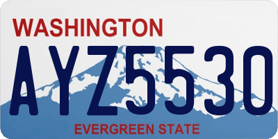 WA license plate AYZ5530