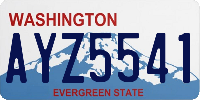 WA license plate AYZ5541