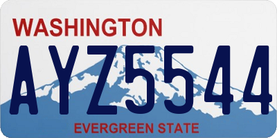 WA license plate AYZ5544