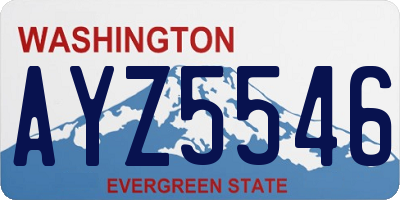 WA license plate AYZ5546