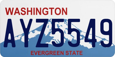 WA license plate AYZ5549