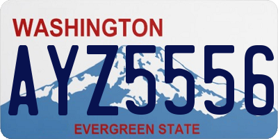 WA license plate AYZ5556