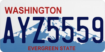 WA license plate AYZ5559