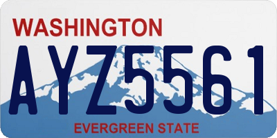 WA license plate AYZ5561