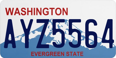 WA license plate AYZ5564