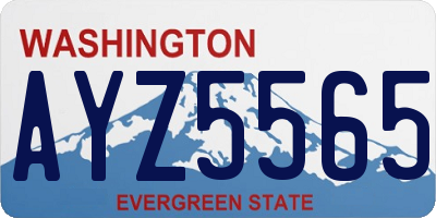 WA license plate AYZ5565