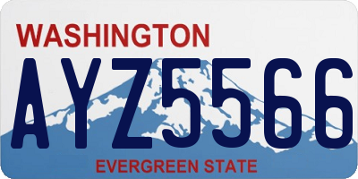 WA license plate AYZ5566