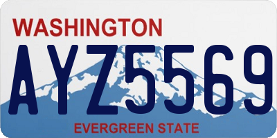 WA license plate AYZ5569