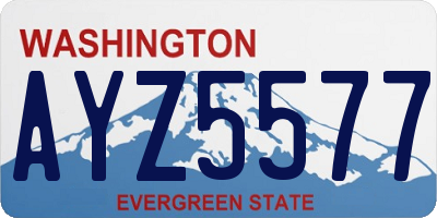 WA license plate AYZ5577