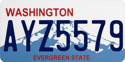 WA license plate AYZ5579