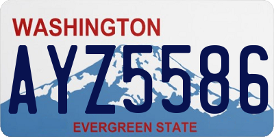 WA license plate AYZ5586