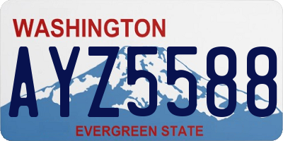 WA license plate AYZ5588