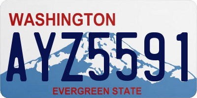 WA license plate AYZ5591