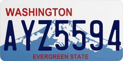 WA license plate AYZ5594