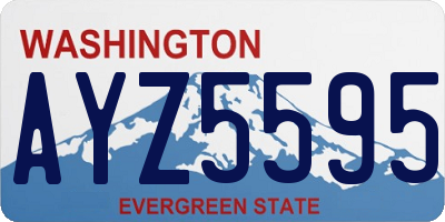 WA license plate AYZ5595