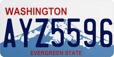 WA license plate AYZ5596