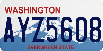 WA license plate AYZ5608