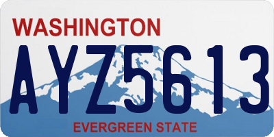 WA license plate AYZ5613