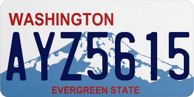 WA license plate AYZ5615
