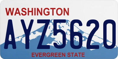 WA license plate AYZ5620