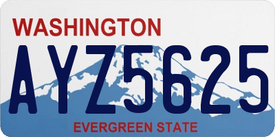 WA license plate AYZ5625