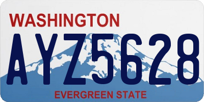 WA license plate AYZ5628