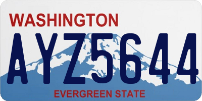 WA license plate AYZ5644