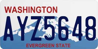 WA license plate AYZ5648