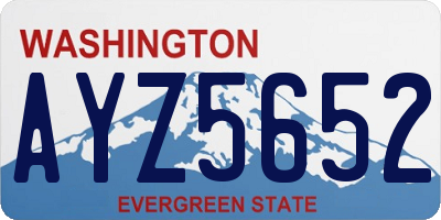 WA license plate AYZ5652