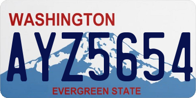 WA license plate AYZ5654