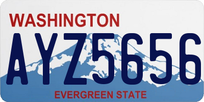 WA license plate AYZ5656