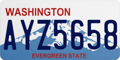WA license plate AYZ5658