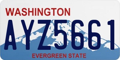 WA license plate AYZ5661