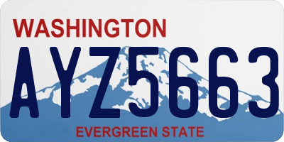 WA license plate AYZ5663