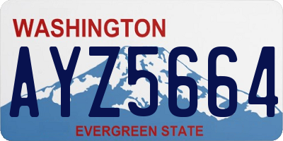 WA license plate AYZ5664