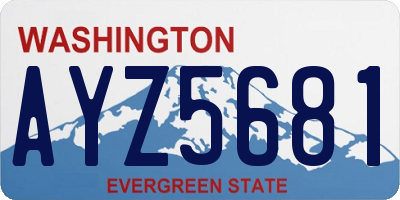 WA license plate AYZ5681