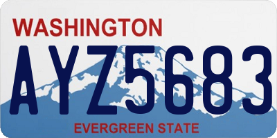 WA license plate AYZ5683