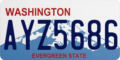 WA license plate AYZ5686