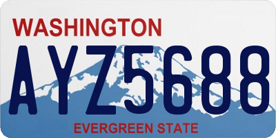WA license plate AYZ5688