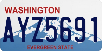 WA license plate AYZ5691