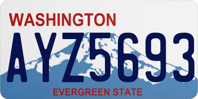 WA license plate AYZ5693