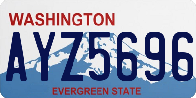 WA license plate AYZ5696
